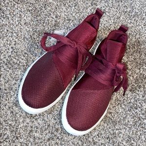 Maroon sneakers